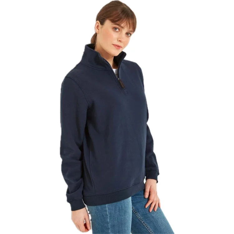 Schoffel Ladies Sennen Cove 1/4 Zip Sweatshirt - Navy