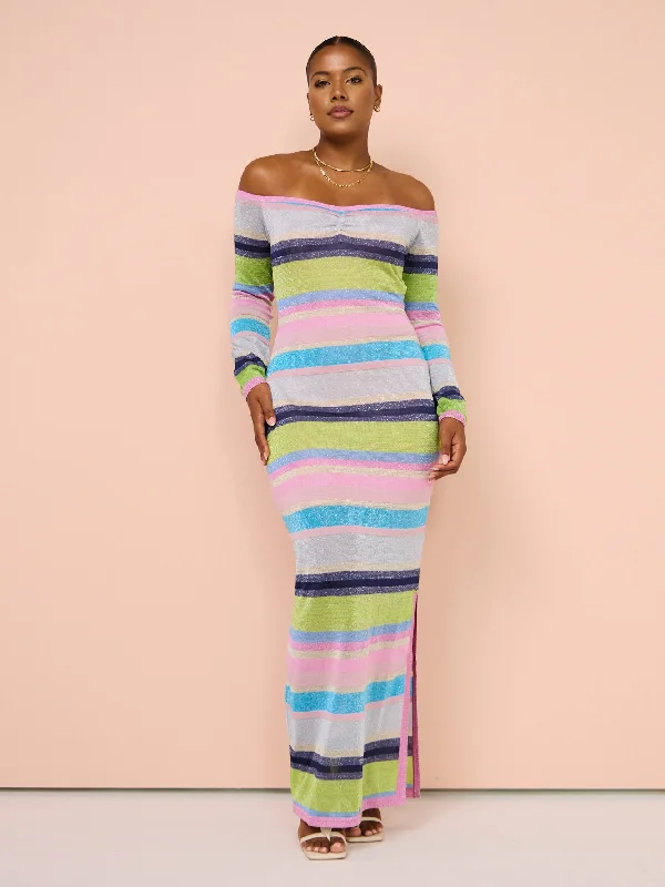 Cocktail maxi dressesSuboo Zephyr Off Shoulder Maxi Dress in Multi