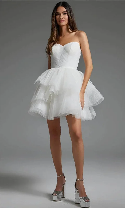 Jovani 41054 - Sweetheart Layered A-Line Cocktail Dress