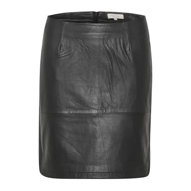 Ursanas Black Leather Skirt