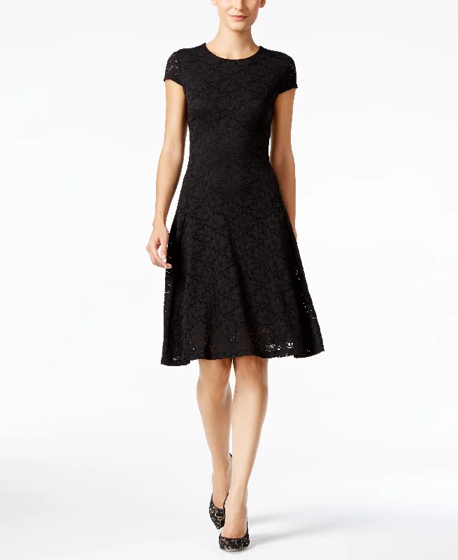 Petite Lace Fit & Flare Dress