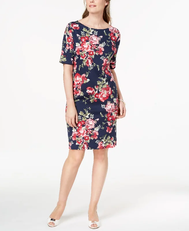 Karen Scott Floral Print Shift Dress