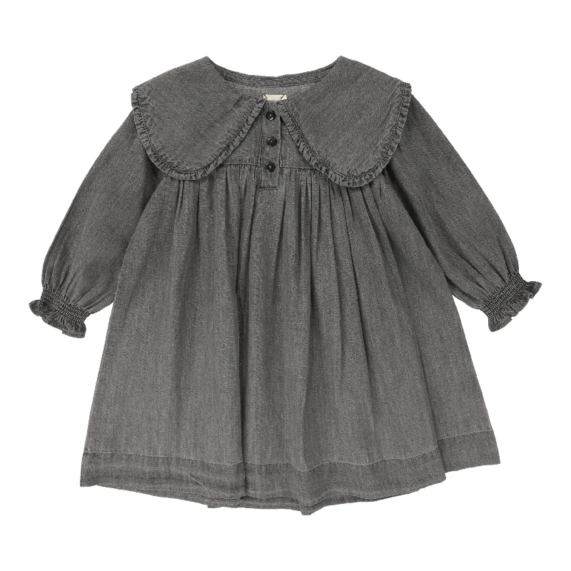 Analogie Grey Wash Denim Tencel Dress