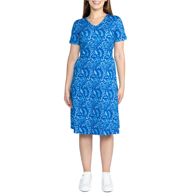 Paisley Bacteria A-Line Dress (No Waist Seam)