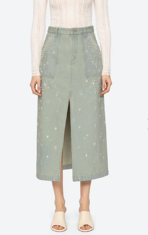 Perlette Denim Skirt