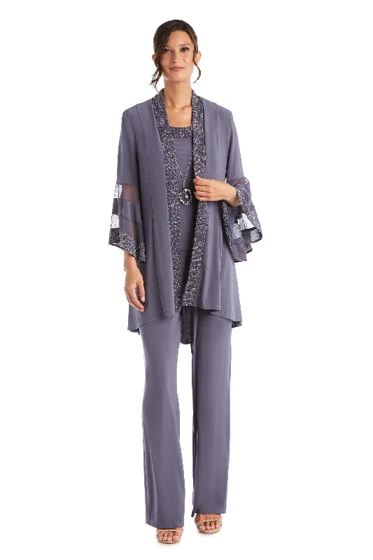 R&M Richards 7241 Formal Duster Jacket Pant Set