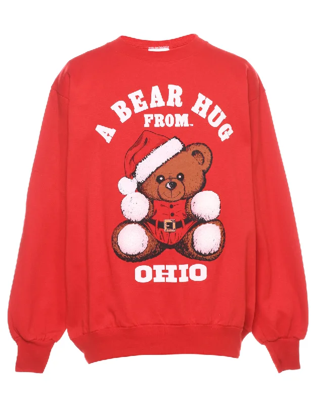 A Bear Hug From Ohio Christmas Sweatshirt - L