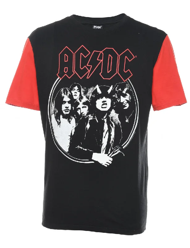 AC/DC Black, Red & White Band T-shirt - M