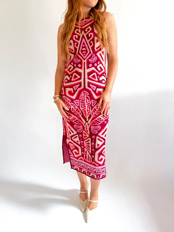 Tribal Palm Simone Sweater Dress