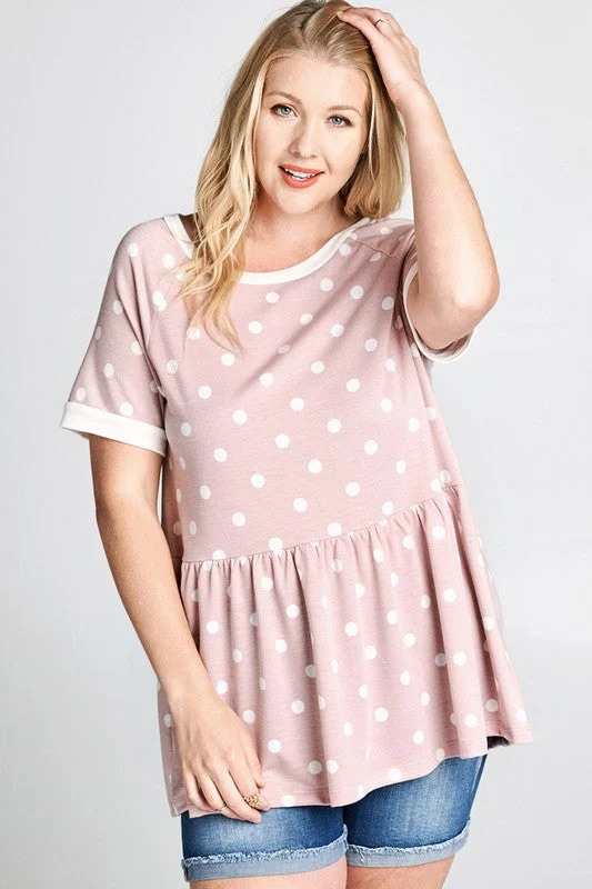 Blushing Dot Plus Size Tee