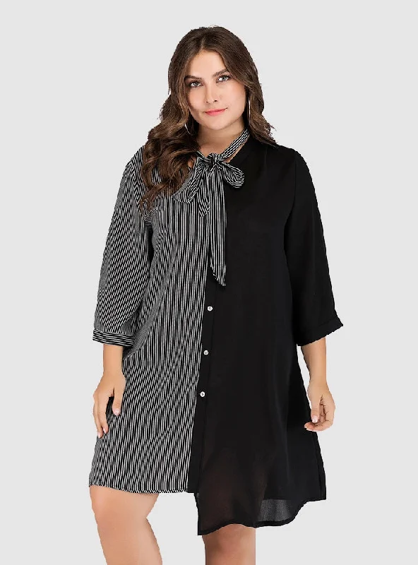 Plus Size Spliced Irregular Dress